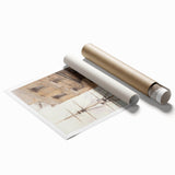 Architectural Wall Art: Historic Dock and Ship Illustration