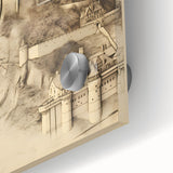 Architectural Wall Art: Mont Saint-Michel Illustration Print