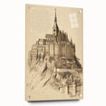 Architectural Wall Art: Mont Saint-Michel Illustration Print