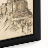 Architectural Wall Art: Mont Saint-Michel Illustration Print
