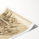 Architectural Wall Art: Mont Saint-Michel Illustration Print