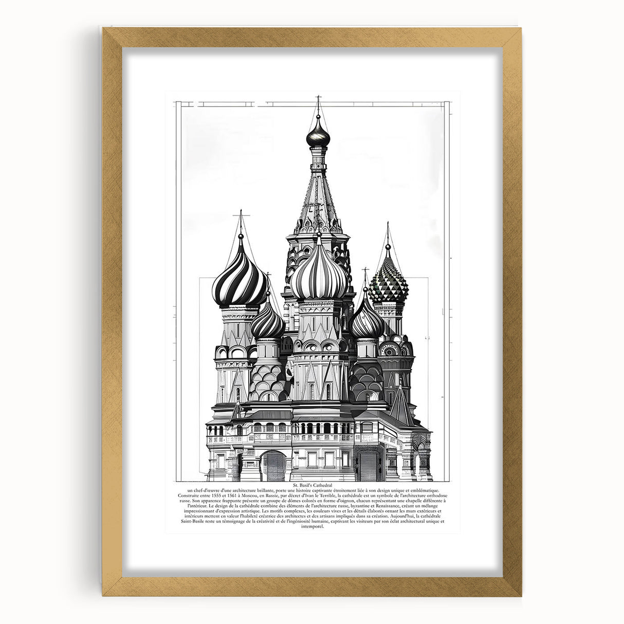 St. Basil's Cathedral Architectural Wall Art