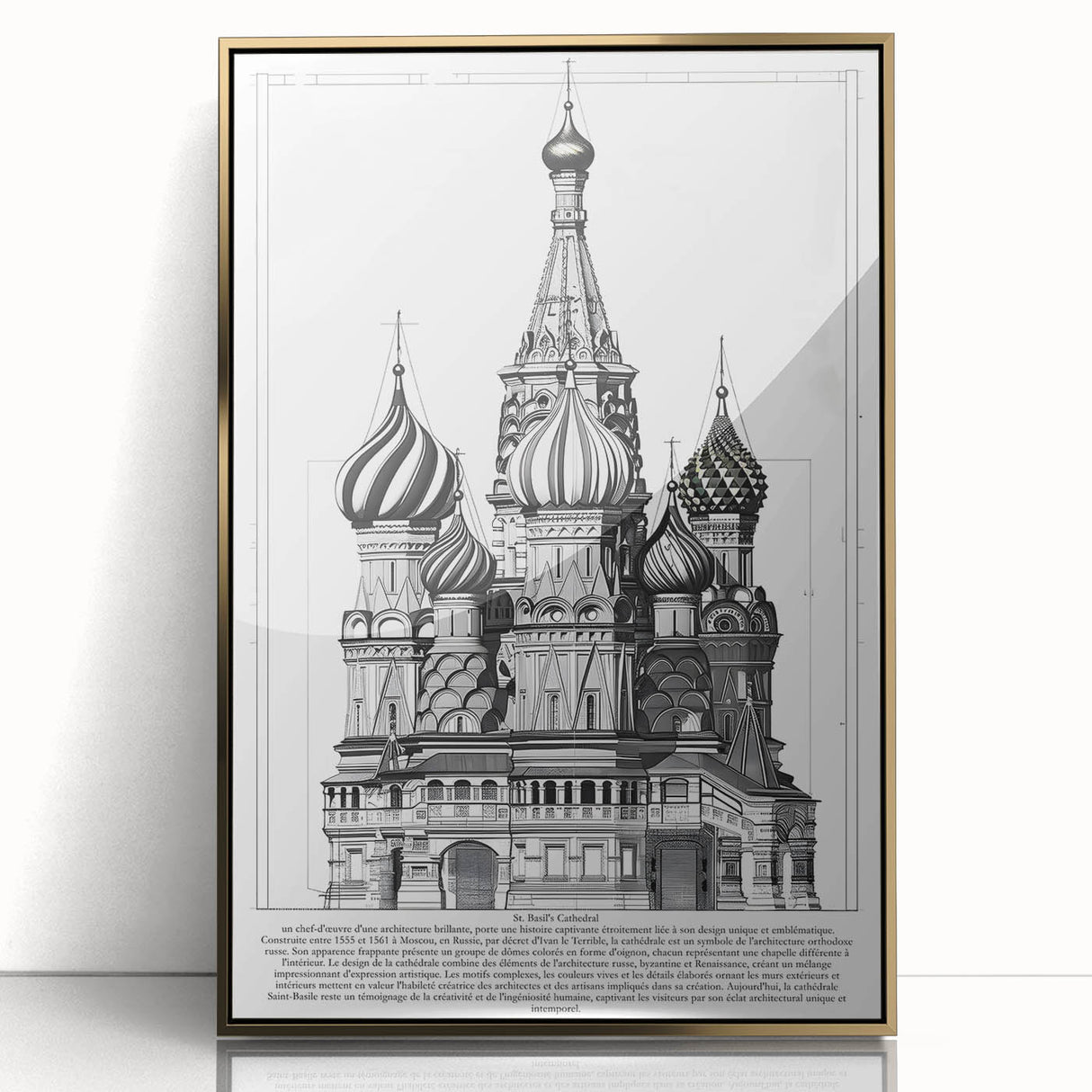 St. Basil's Cathedral Architectural Wall Art