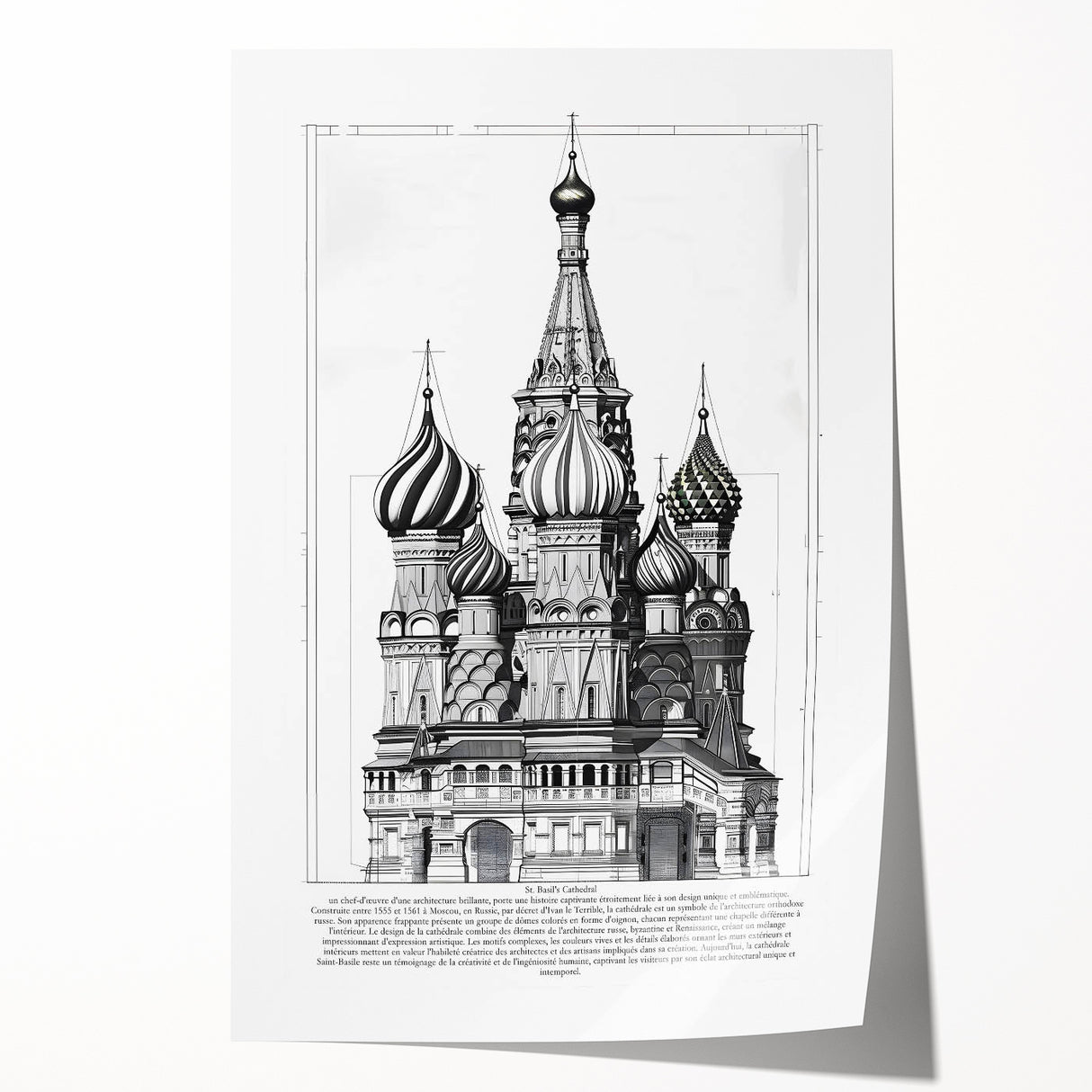 St. Basil's Cathedral Architectural Wall Art
