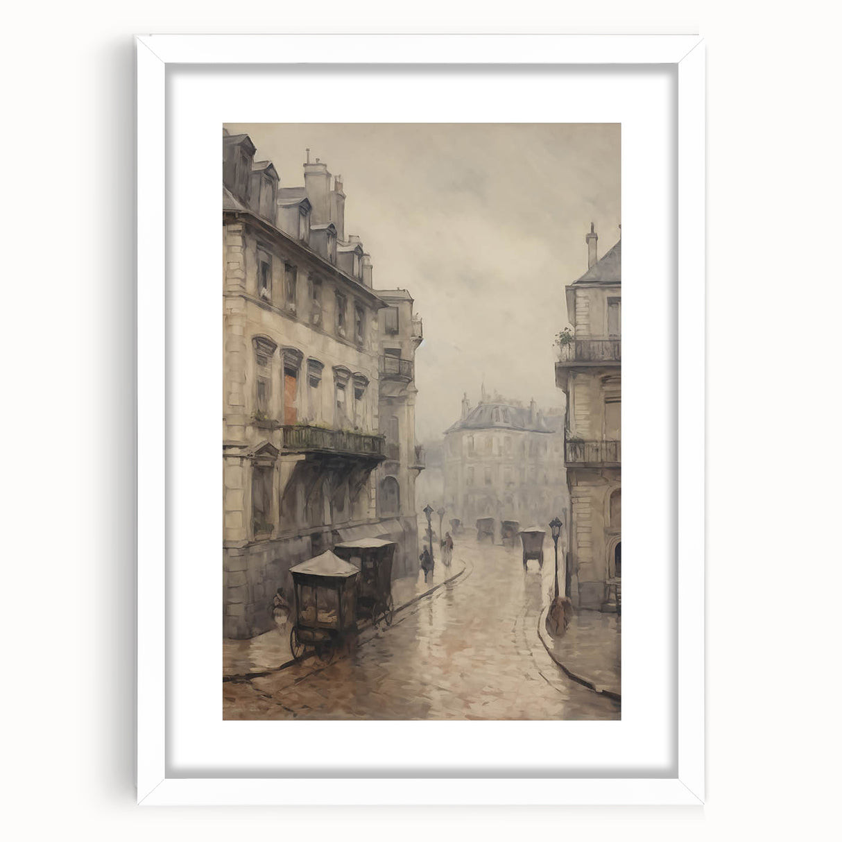 Historic Parisian Street Architecture Wall Art