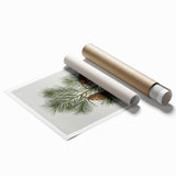 Vintage Botanical Pine Cone Art Print – Nature-Inspired Botanical Wall Art