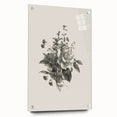 Vintage Botanical Rose Art Print – Black and White Botanical Wall Art