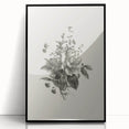 Vintage Botanical Rose Art Print – Black and White Botanical Wall Art