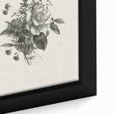 Vintage Botanical Rose Art Print – Black and White Botanical Wall Art