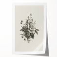Vintage Botanical Rose Art Print – Black and White Botanical Wall Art