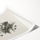 Vintage Botanical Rose Art Print – Black and White Botanical Wall Art