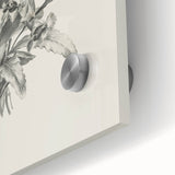 Vintage Botanical Flower Art Print – Black and White Floral Wall Art