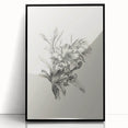 Vintage Botanical Flower Art Print – Black and White Floral Wall Art