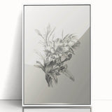 Vintage Botanical Flower Art Print – Black and White Floral Wall Art