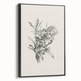 Vintage Botanical Flower Art Print – Black and White Floral Wall Art