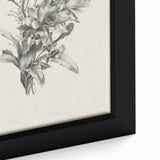 Vintage Botanical Flower Art Print – Black and White Floral Wall Art