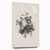 Vintage Botanical Floral Art Print – Black and White Floral Wall Art