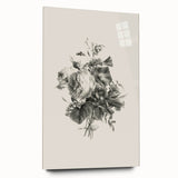Vintage Botanical Floral Art Print – Black and White Floral Wall Art