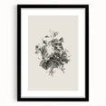 Vintage Botanical Floral Art Print – Black and White Floral Wall Art