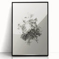 Vintage Botanical Floral Art Print – Black and White Floral Wall Art