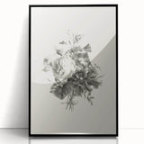 Vintage Botanical Floral Art Print – Black and White Floral Wall Art