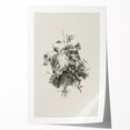 Vintage Botanical Floral Art Print – Black and White Floral Wall Art