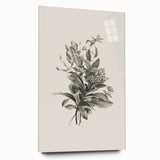 Vintage Botanical Flower Art Print – Black and White Floral Wall Art