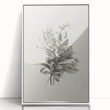 Vintage Botanical Flower Art Print – Black and White Floral Wall Art