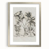 Vintage Botanical Peony and Flower Art Print – Black and White Botanical Wall Art