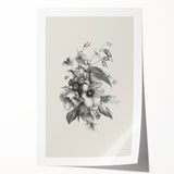 Vintage Botanical Art Print – Elegant Flower Illustration Art
