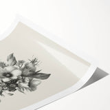 Vintage Botanical Art Print – Elegant Flower Illustration Art