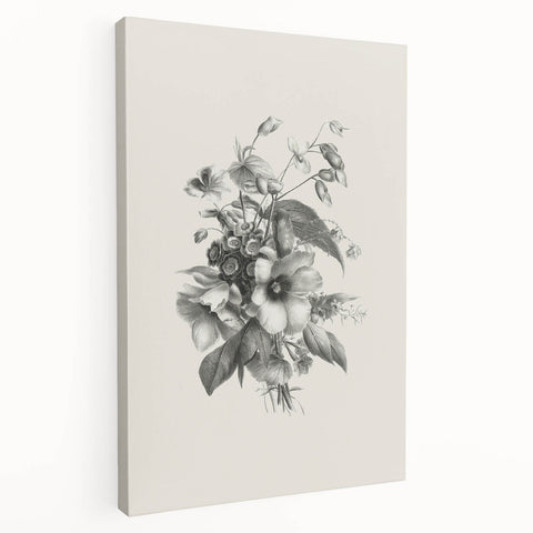 Vintage Botanical Art Print – Elegant Flower Illustration Art