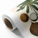 Vintage Botanical Illustration Art – Cocos nucifera Coconut Palm Wall Art