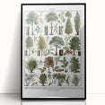Vintage Botanical Illustration of Diverse Trees Art Print
