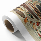 Vintage Bird Feathers Illustration - Nature Elements Wall Art Print