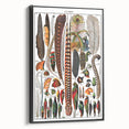 Vintage Bird Feathers Illustration - Nature Elements Wall Art Print