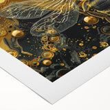 Vibrant rolled canvas wall art showcasing a detailed insect and arachnid bee design, featuring vivid colors and intricate patterns, ideal for nature lovers and decor enthusiasts.