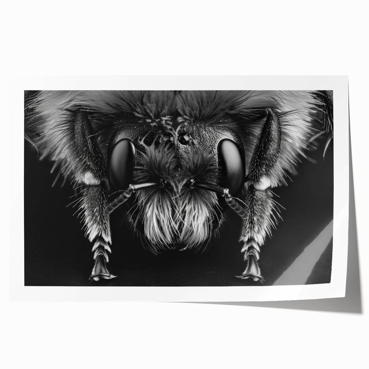 Colorful wall art print showcasing a detailed illustration of bees and arachnids, rolled and ready for display, perfect for nature enthusiasts and decor lovers.