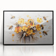 Framed wall art featuring intricately designed bees and arachnids in black acrylic, showcasing vivid details and textures against a sleek backdrop, perfect for nature enthusiasts.