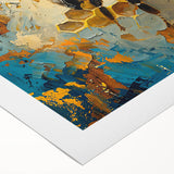 Vibrant rolled canvas wall art showcasing a detailed insect and arachnid design, featuring bees in a colorful illustration, perfect for nature enthusiasts.