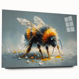 Acrylic glass wall art collection showcasing detailed insect and arachnid bee designs in vibrant colors, elegantly displayed in a side view without pins. Perfect for nature enthusiasts and modern decor.