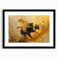 Framed wall art collection featuring a detailed insect and arachnid bee design, set in a sleek black frame with a white mat, ideal for nature-themed decor.