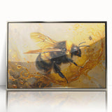 Framed wall art collection showcasing intricate insect and arachnid designs, featuring bees in vibrant colors with a sleek silver frame, perfect for nature enthusiasts.