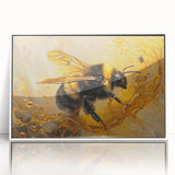 Framed wall art collection showcasing a detailed insect and arachnid design, featuring bees, in an elegant white frame, perfect for nature enthusiasts.