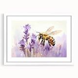 Framed wall art collection showcasing detailed insect and arachnid bee designs, featuring a white mat and sleek frame, perfect for nature enthusiasts.