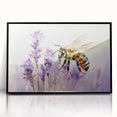 Framed acrylic wall art featuring a detailed design of bees and arachnids in a black frame, showcasing intricate illustrations perfect for nature enthusiasts.