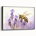 Framed canvas wall art showcasing a detailed bee and arachnid design, set against a black background, ideal for enhancing modern home decor with an artistic touch.