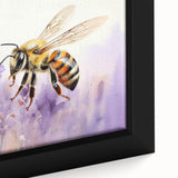 Close-up of a framed canvas wall art featuring a detailed illustration of various insects and arachnids, showcasing vibrant colors and intricate designs, perfect for nature enthusiasts.