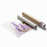 Vibrant rolled print of bees and arachnid wall art, showcasing intricate insect illustrations in bold colors, perfect for adding a nature-inspired touch to home decor.