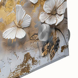 Close-up of a vibrant butterfly design from the Insect and Arachnid wall art collection, showcasing intricate details and colors on acrylic glass, perfect for nature lovers’ decor.